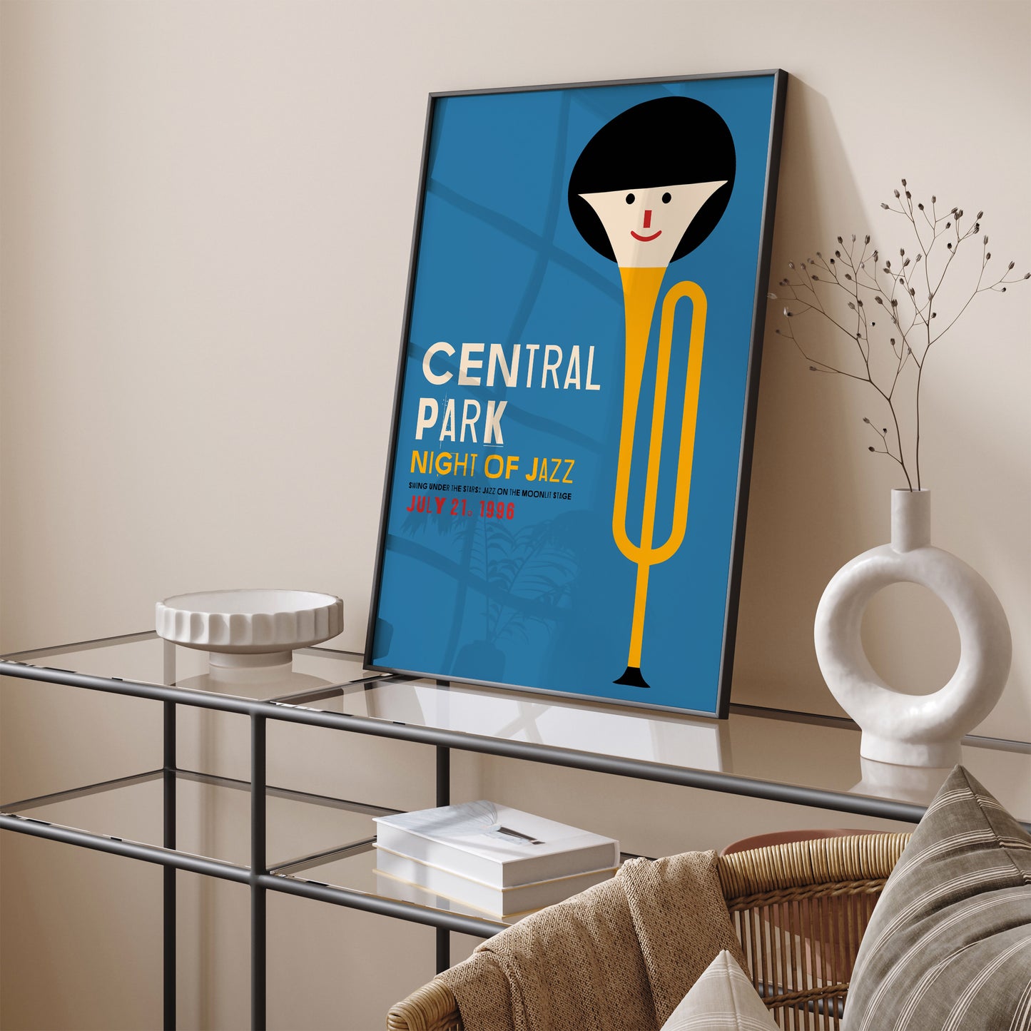 Central Park 1996 Jazz Retro Poster