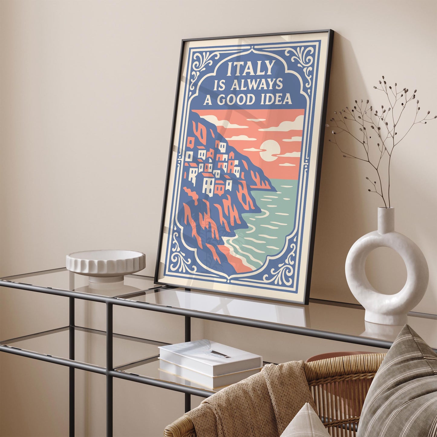 Italy is Always Good Idea Poster - Honeymoon Gift Idea