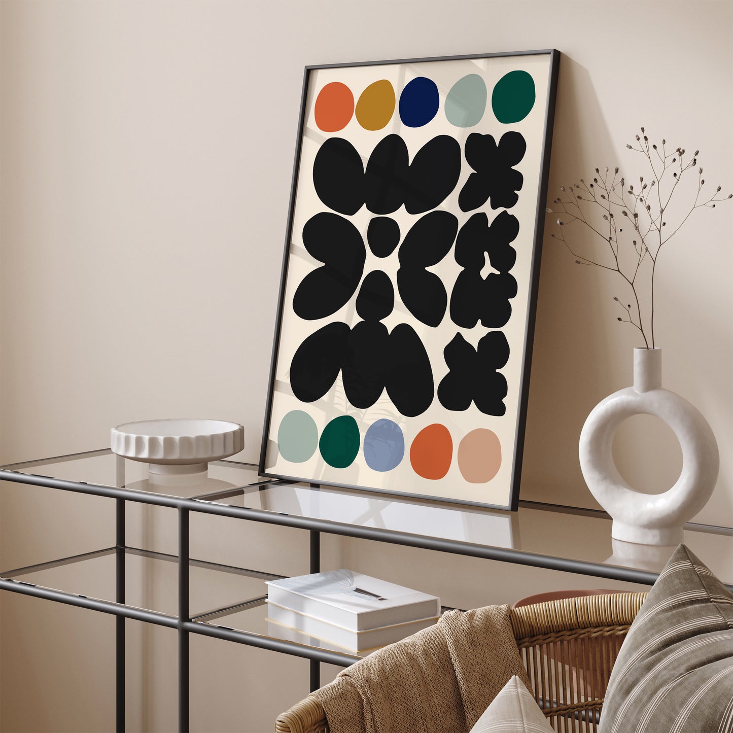 Mid Century Modern Abstract Poster Print - Retro Wall Art