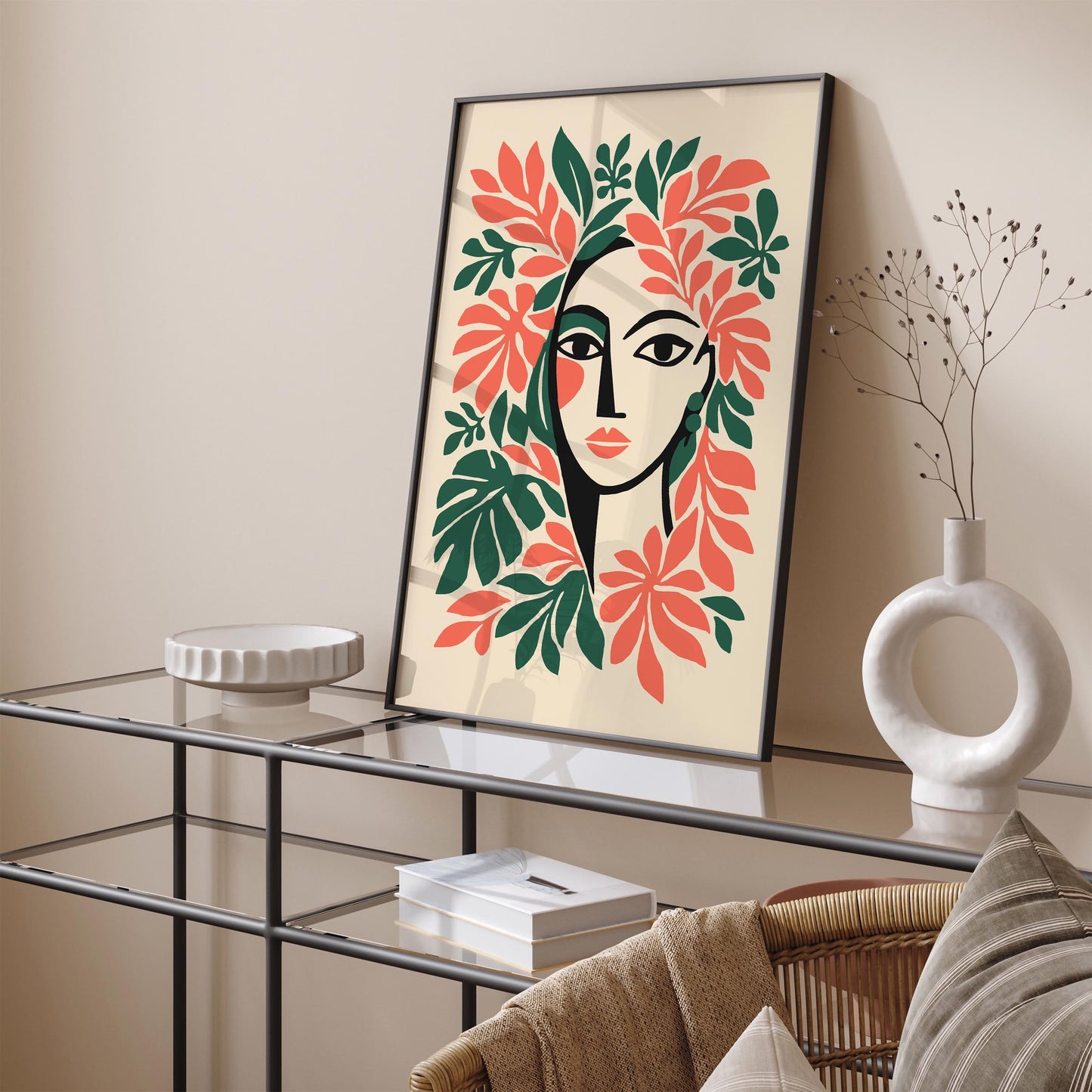 Girl in the Jungle Poster – Tropical Nature Wall Art Print