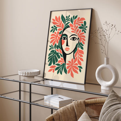 Girl in the Jungle Poster – Tropical Nature Wall Art Print