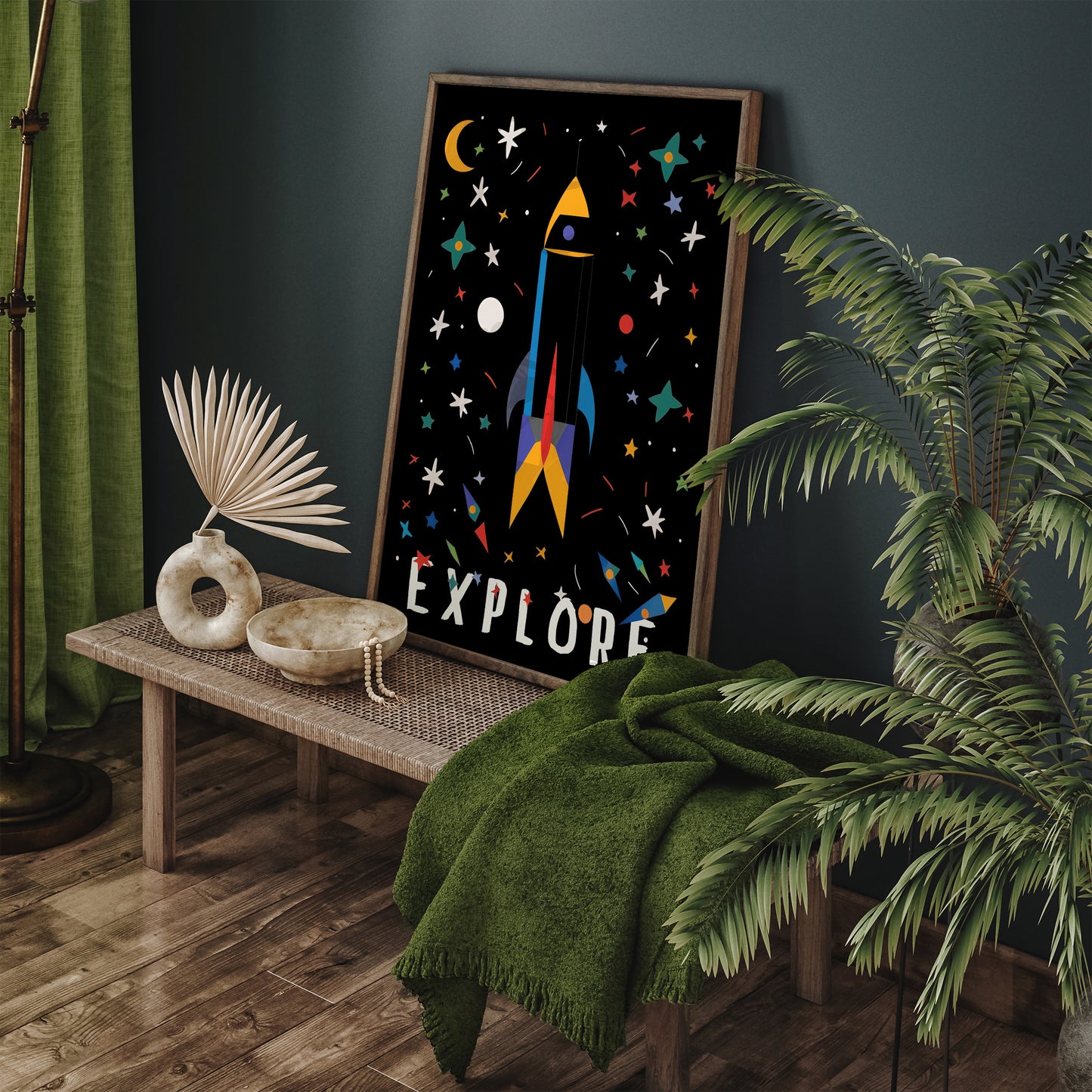 Explore Space Colorful Poster