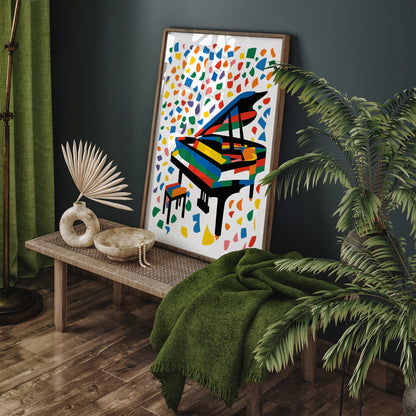 Colorful Grand Piano Poster