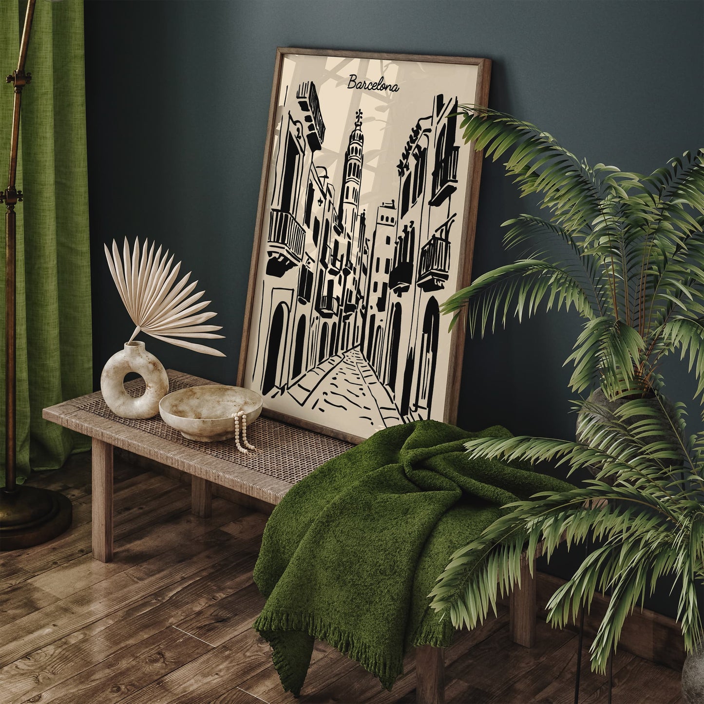 Barcelona Cityscape Poster