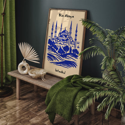 Blue Mosque Poster - Istanbul Travel Wall Art