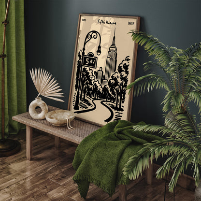 Fifth Avenue NYC Cityscape Poster