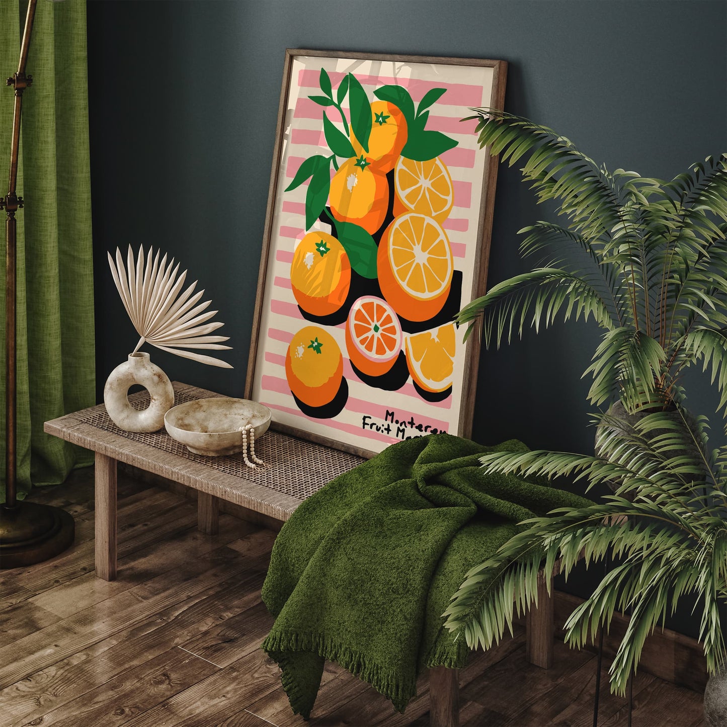 Monterey Fruit Market Oranges Poster