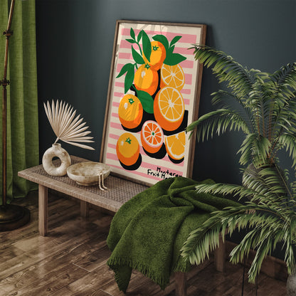 Monterey Fruit Market Oranges Poster
