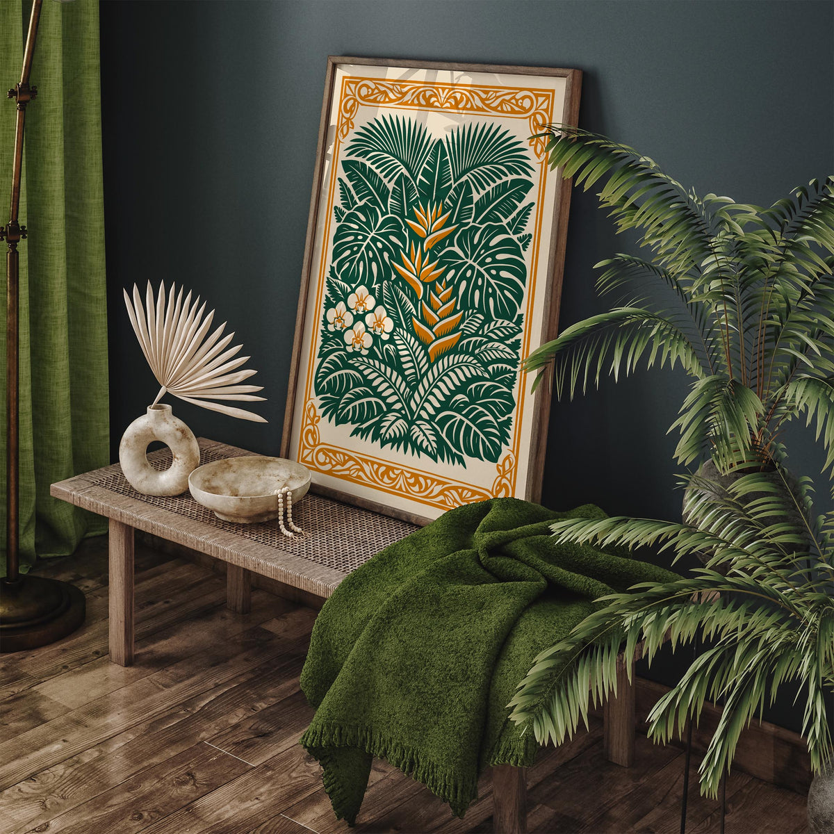 Tropical Botanical Nature Art Poster
