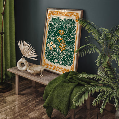Tropical Botanical Nature Art Poster