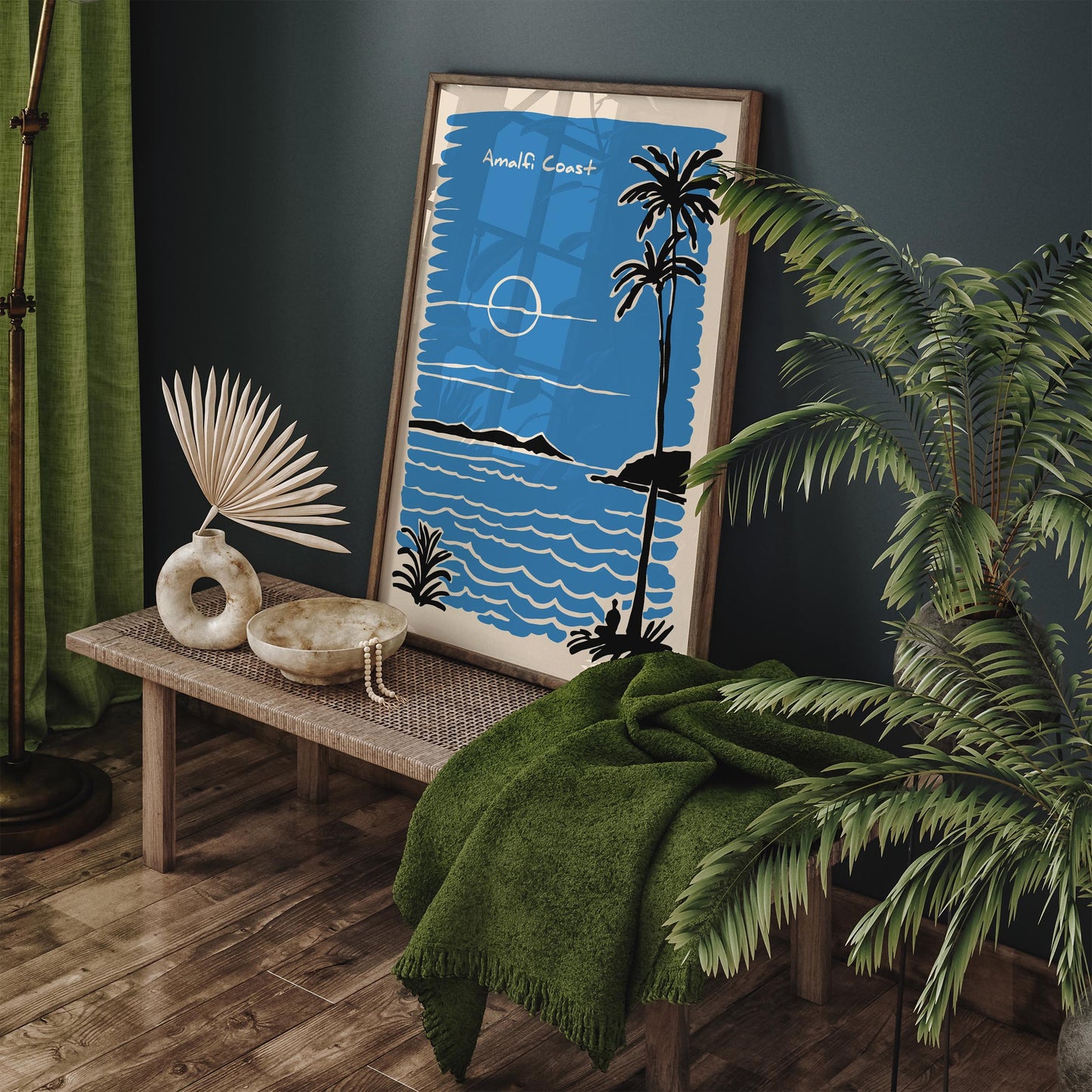 Amalfi Coast Minimalist Travel Poster