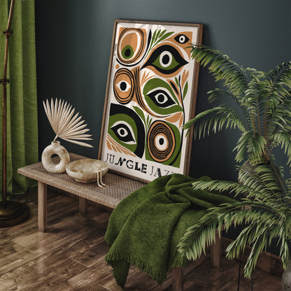 Jungle Jazz Abstract Eyes Wall Art