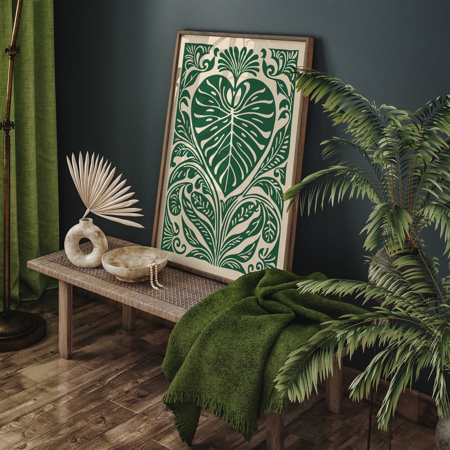 Green Monstera Botanical Art Print