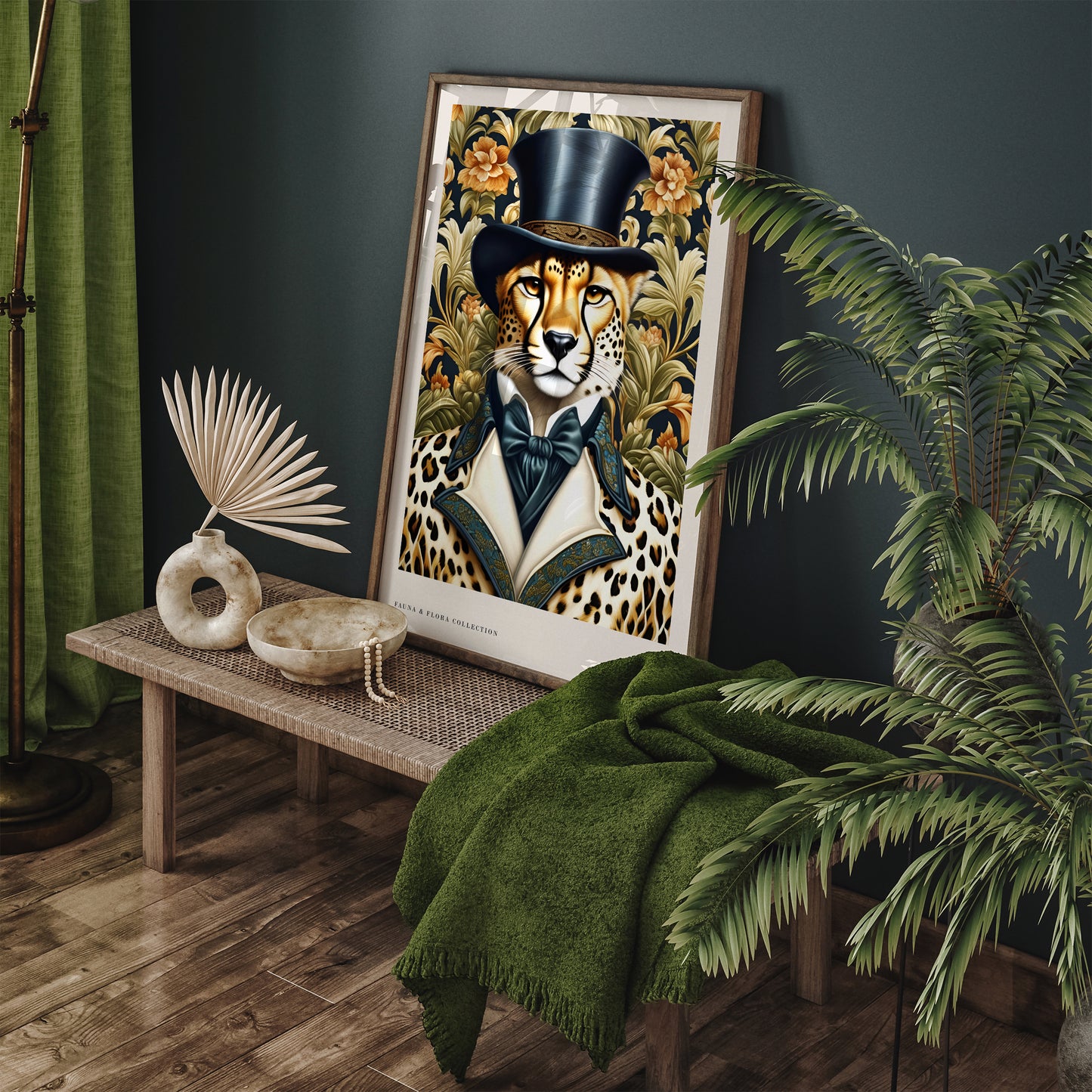 Dressed up Cheetah Morris Wall Art