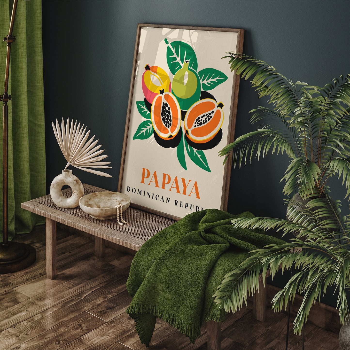 Papaya Tropical Fruit Poster
