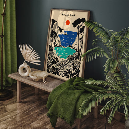 Amalfi Coast Landscape Art Print