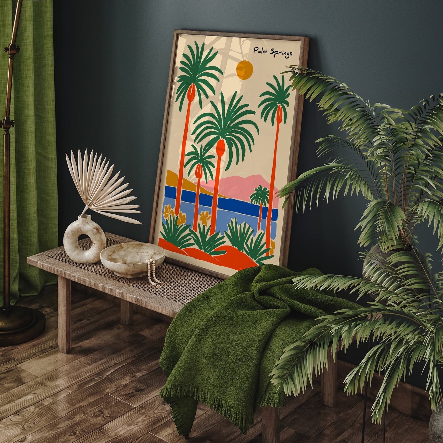 Palm Springs Landscape Colorful Poster