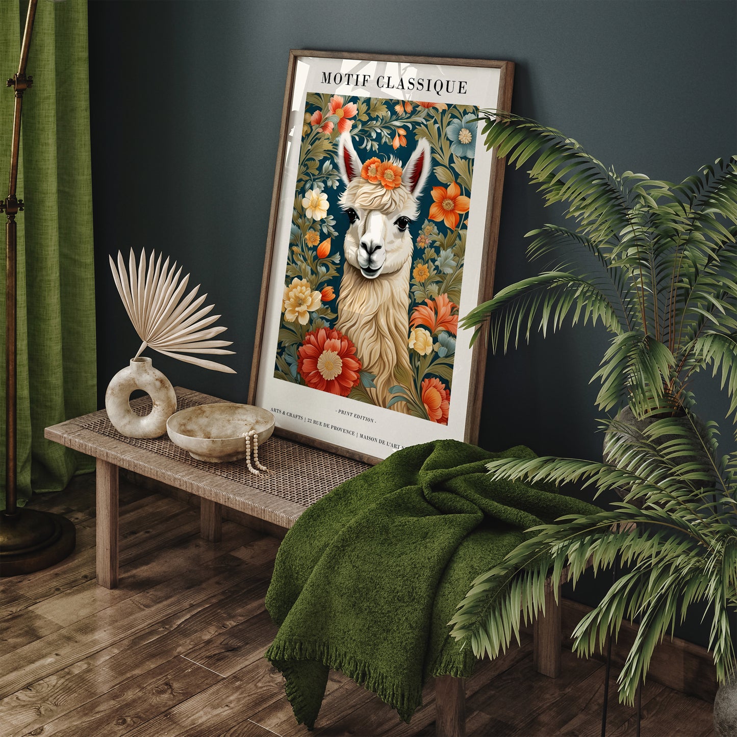 Llama Vintage Style Poster