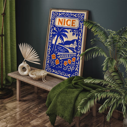 Nice Travel Blue Poster