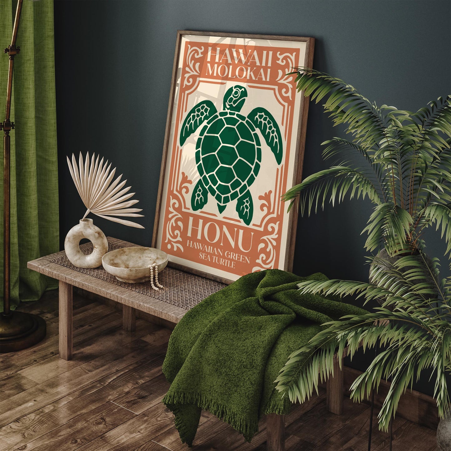 Hawaii Molokai Honu Turtle Poster