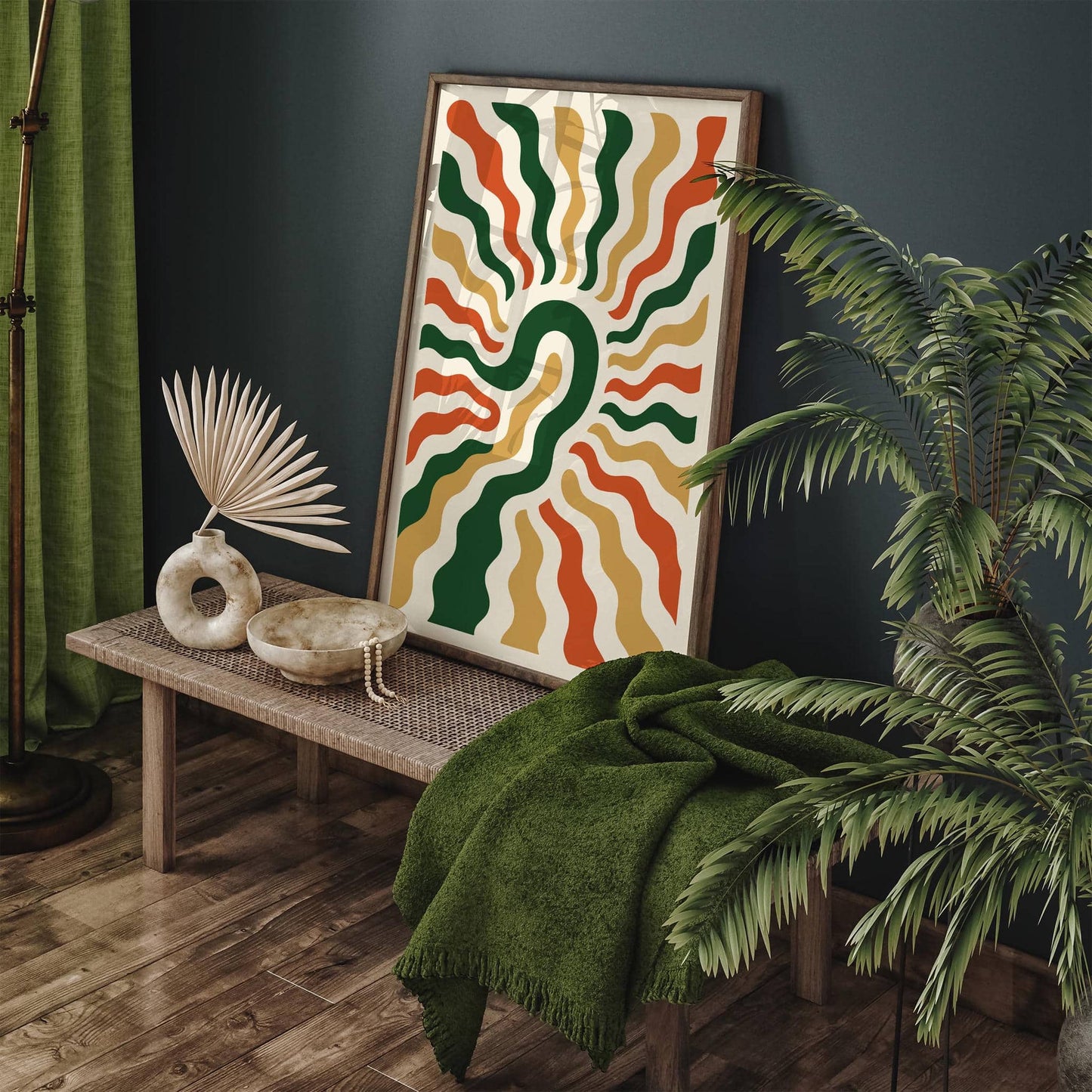 Abstract Liquid Lines Art Print