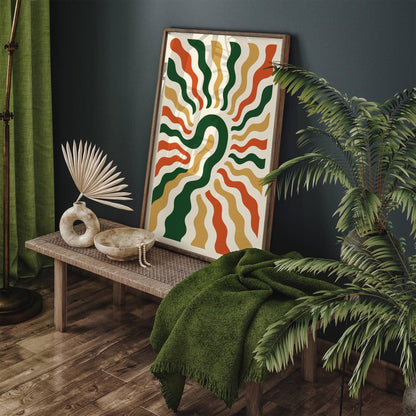 Abstract Liquid Lines Art Print