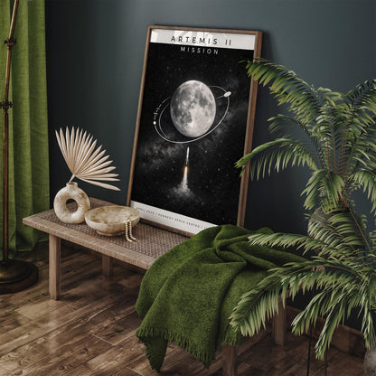 ARTEMIS II Mission Poster - Cosmos Wall Art