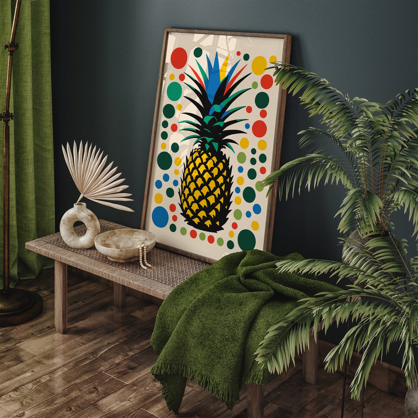 Colorful Pineapple Cozy Kitchen Wall Art