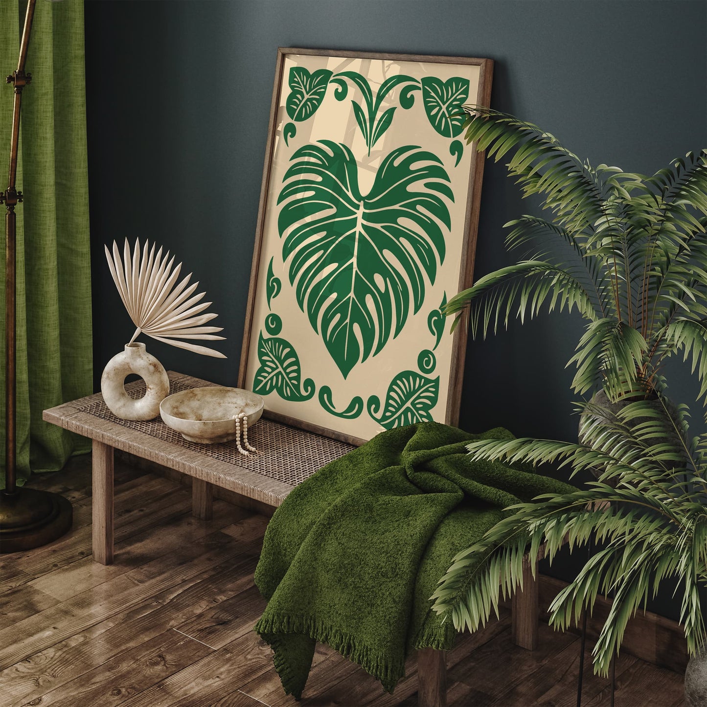 Monstera Love Green Poster