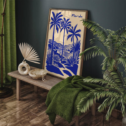 San Diego Blue Landscape Poster