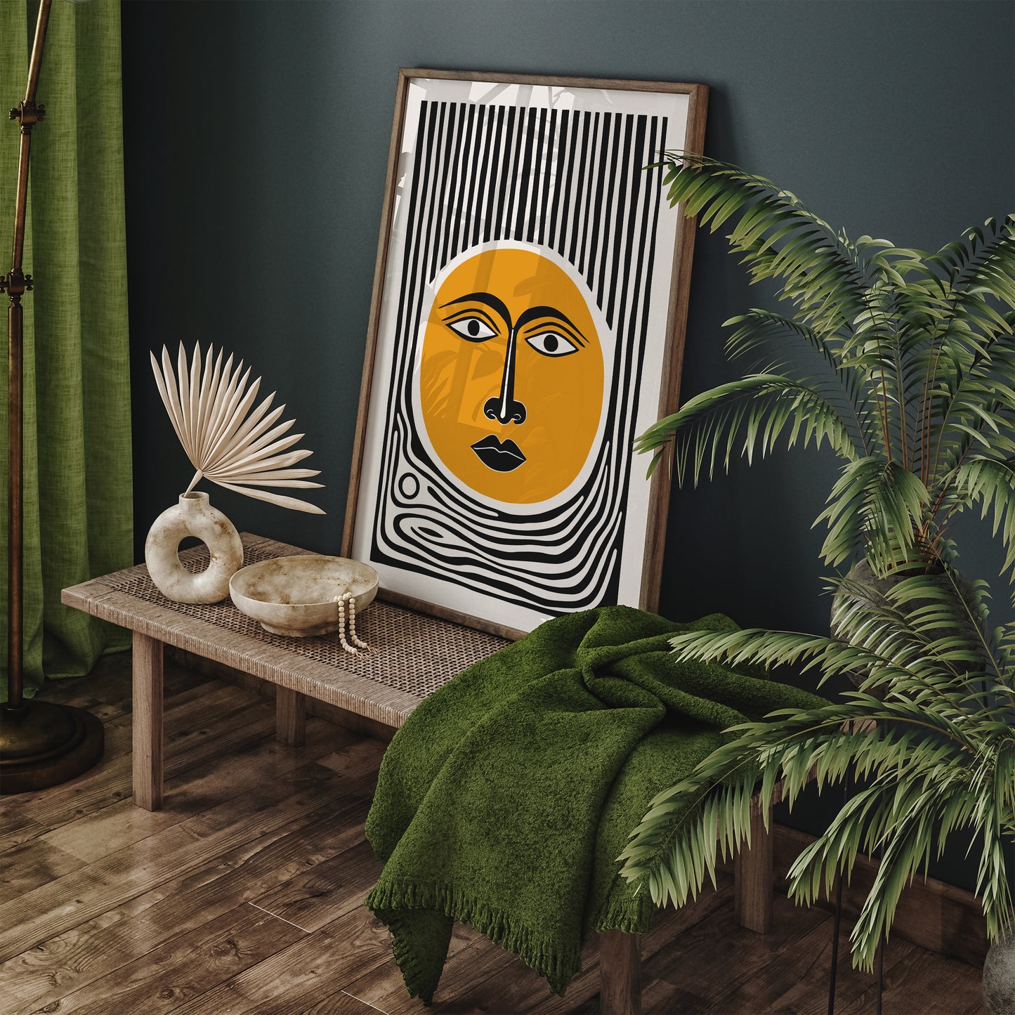 Abstract Sunny Face Poster