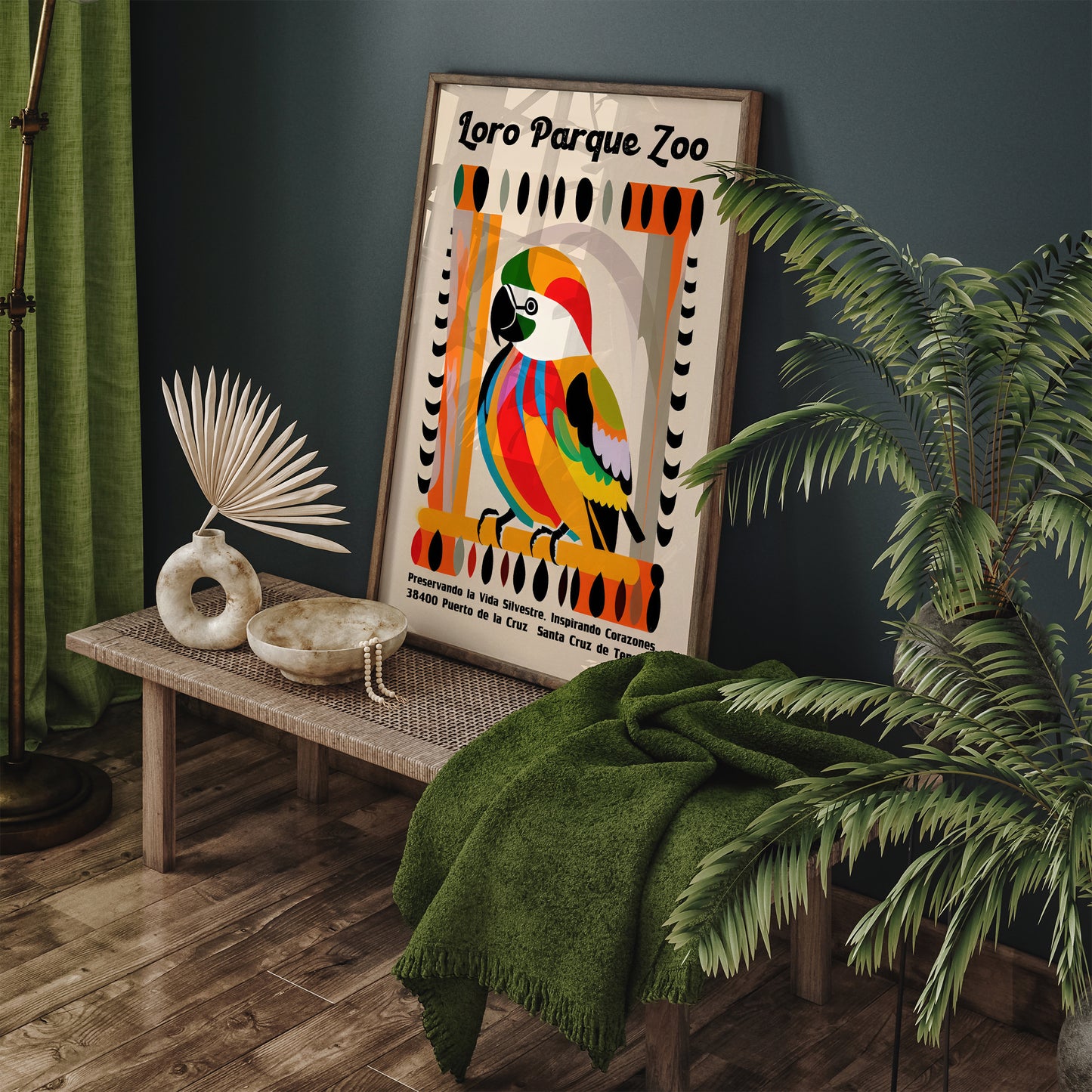 Loro Parque Zoo Colorful Parrot Poster