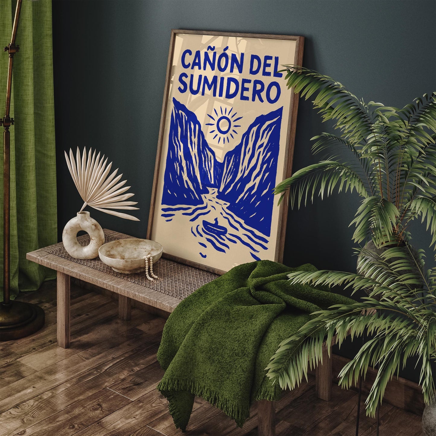 Cañón del Sumidero Poster - Blue Mexico Canyon Wall Art