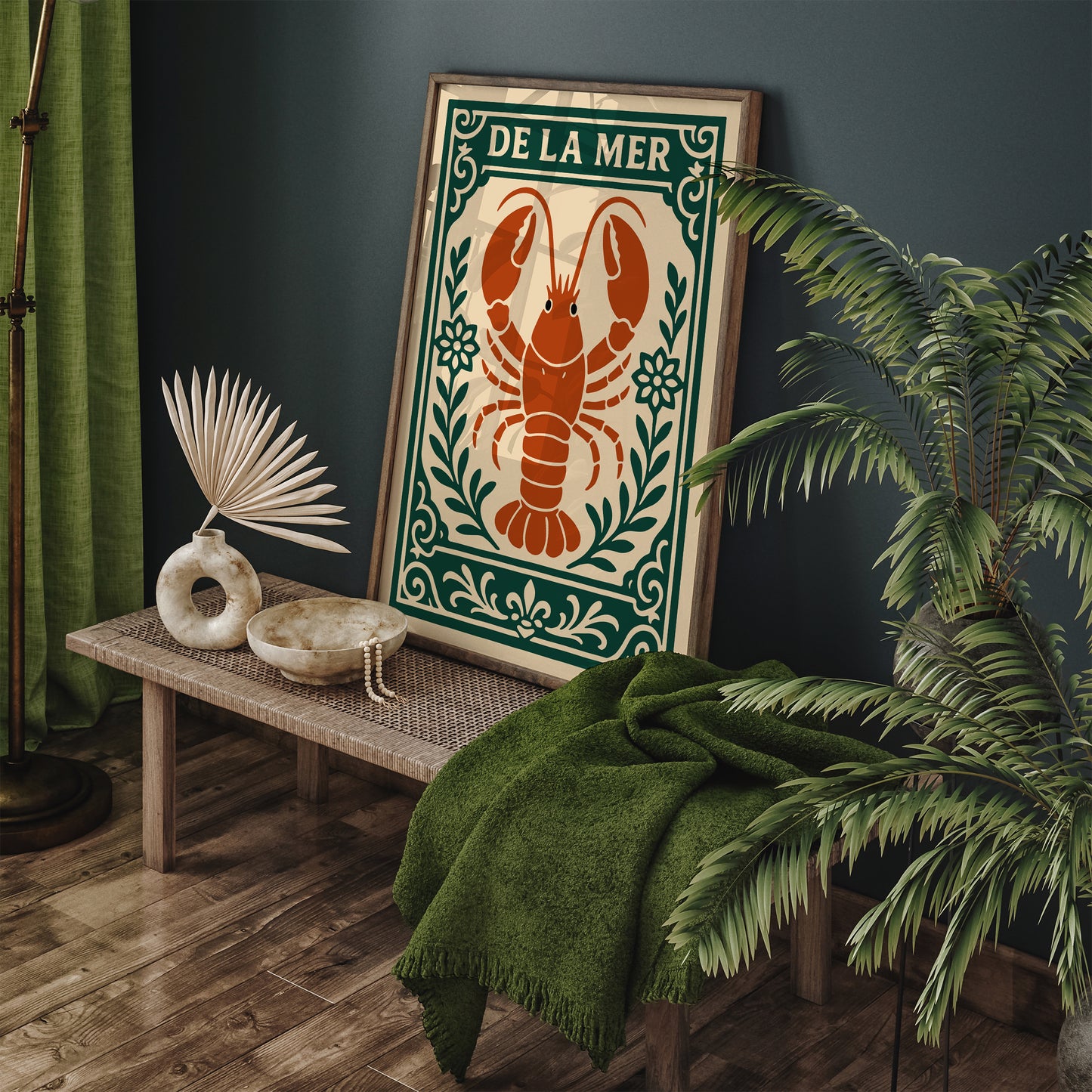 De La Mer, Red Lobster Art Print - Kitchen Wall Decor