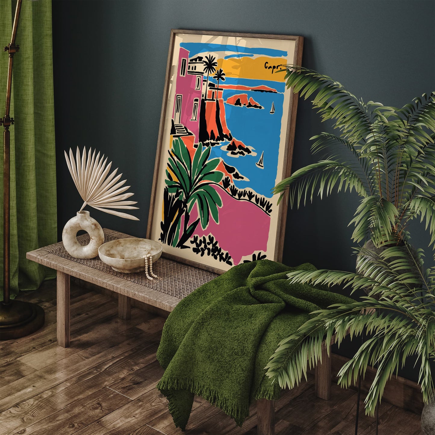 La Dolce Vita Capri Italy Colorful Poster