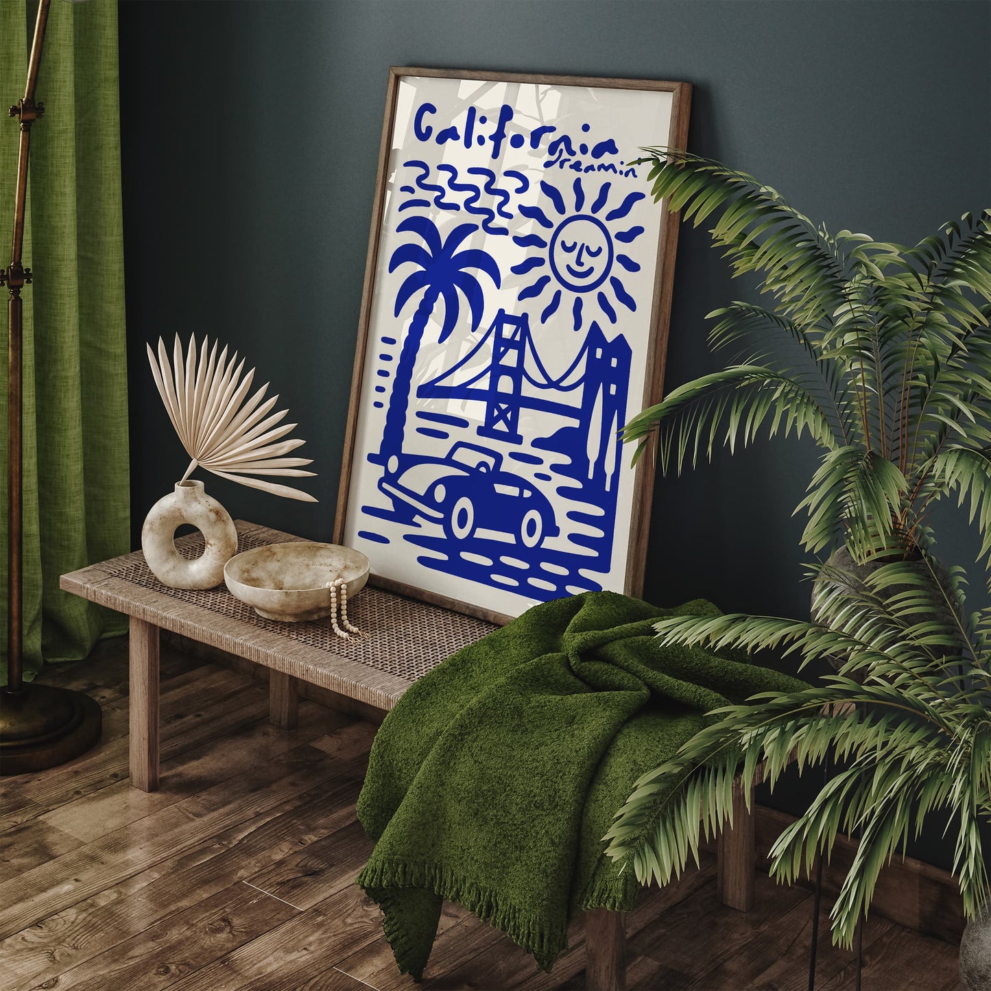 California Dreamin Blue Poster