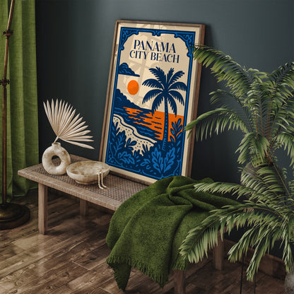 Panama City Beach Tropical Landscape Poster