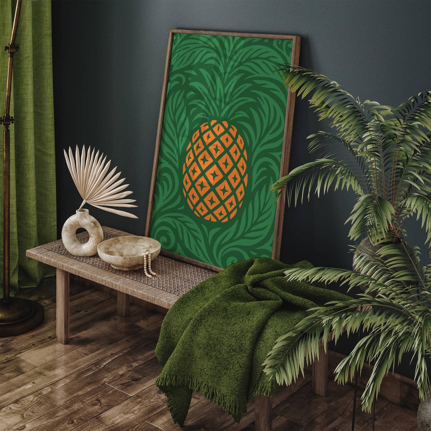 Kitchen Wall Art - Tropical Pineapple Print