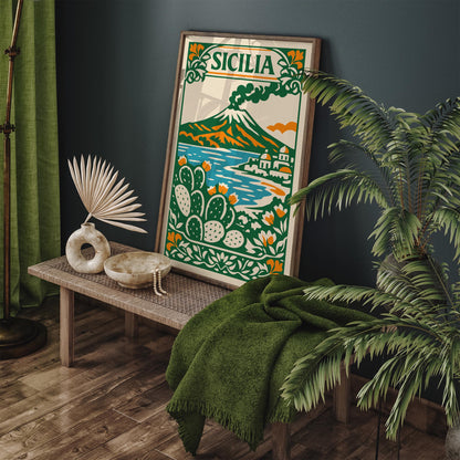 Sicilia Landscape Travel Wall Art Print 2026