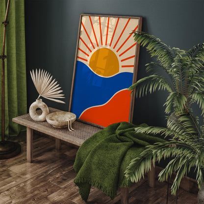 Mid Century Modern Sunset Poster