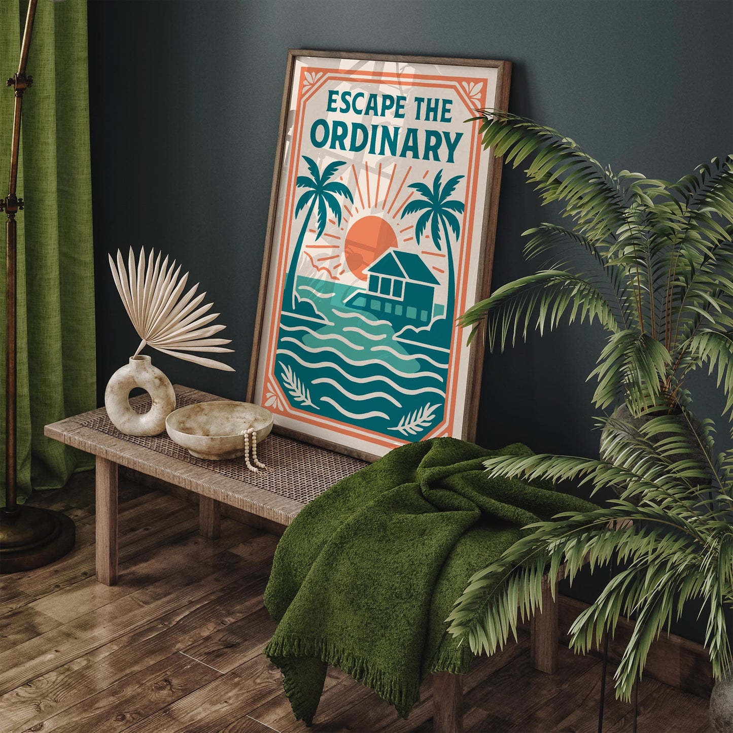 Escape The Ordinary Poster - Tropical Travel Wall Art