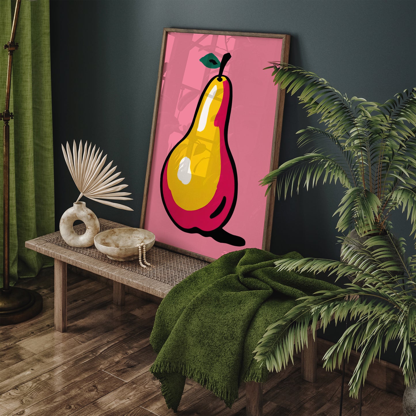 Pink Pear Wall Art Print