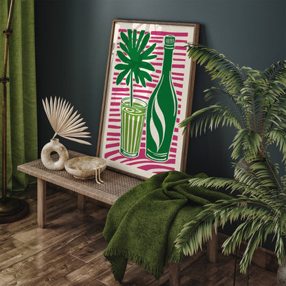 Tropical Vibes Drink Kitchen Poster