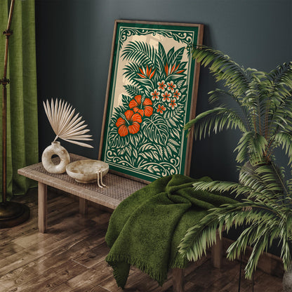 Hawaiian Tropical Nature Art Poster