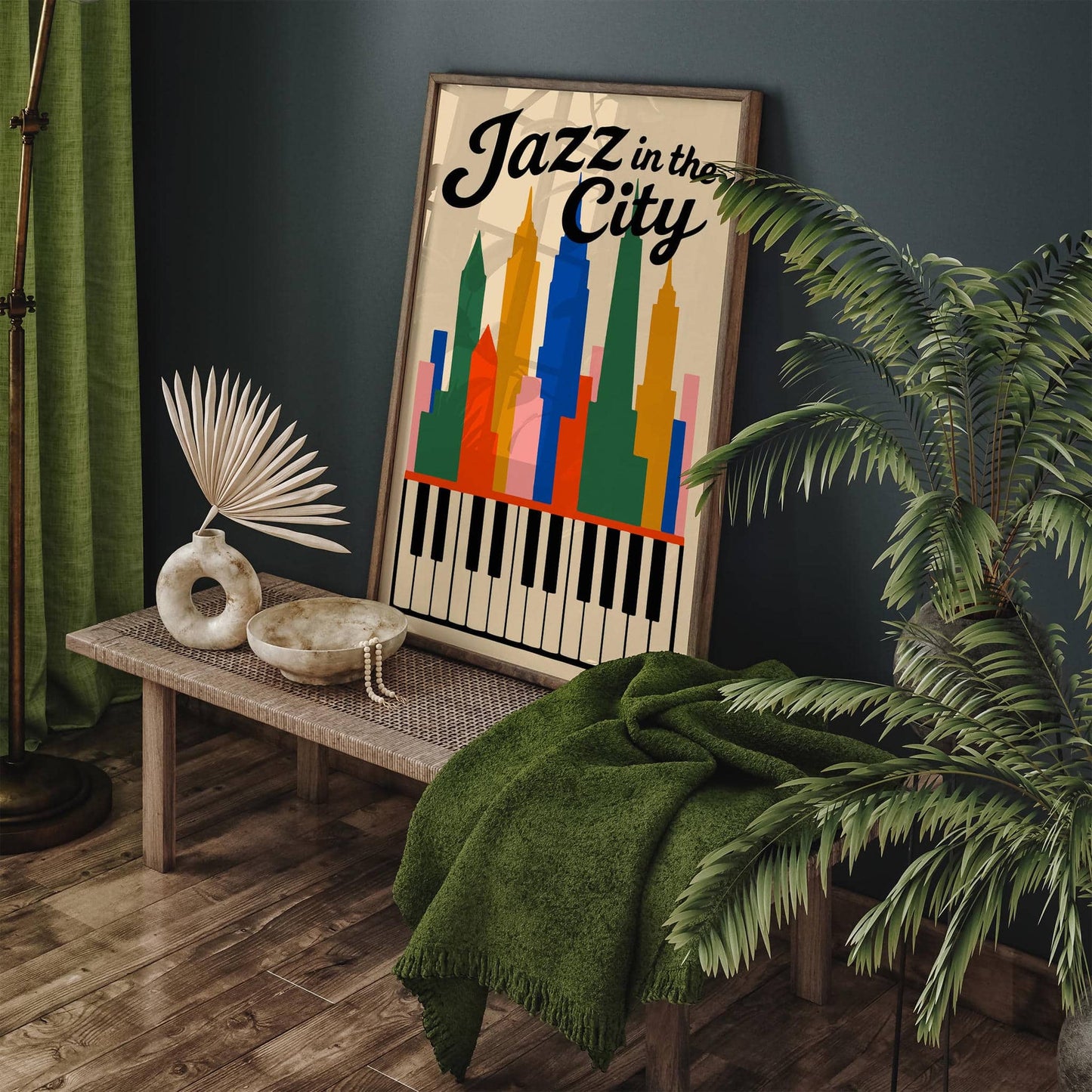 Jazz in the City Colorful Poster