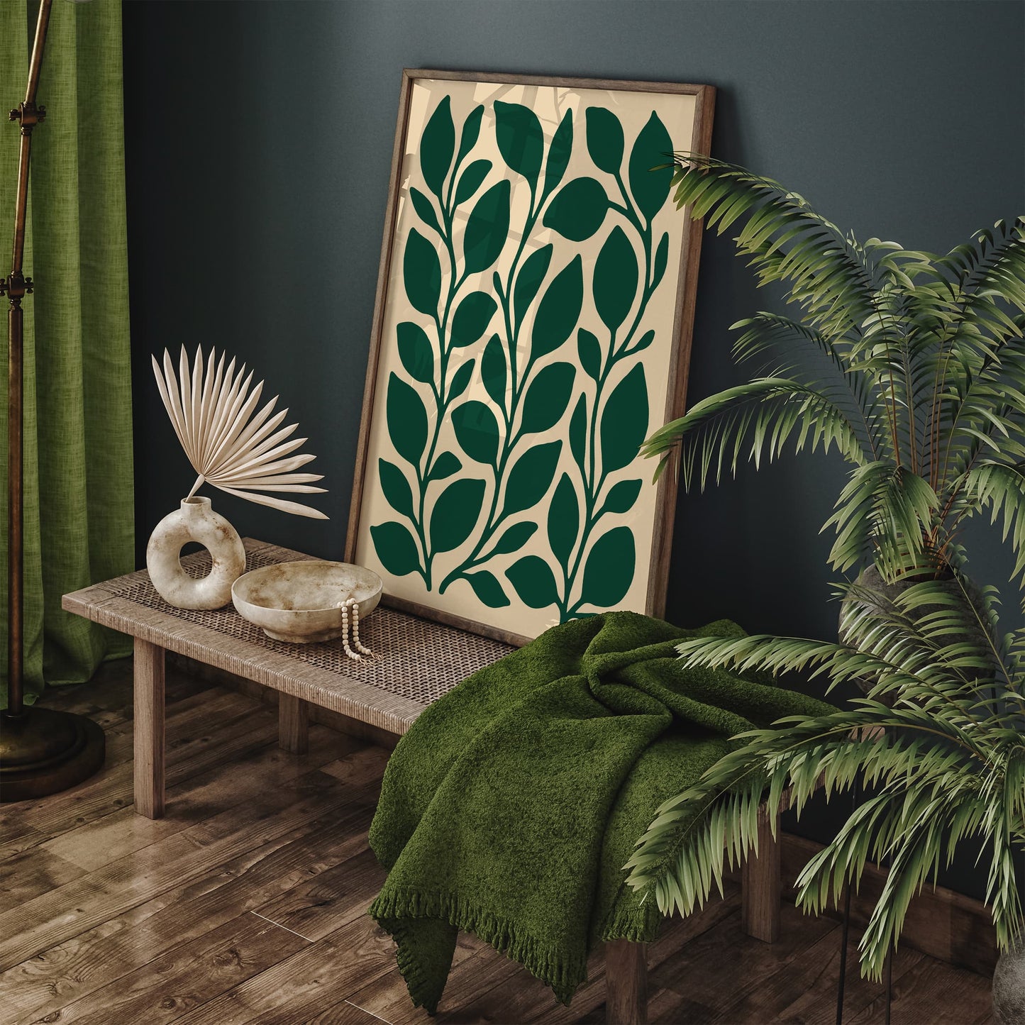 Green Abstract Botanical Poster