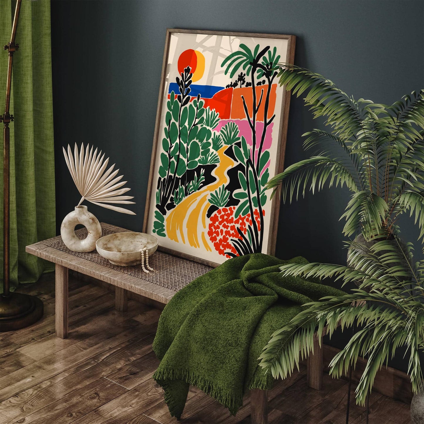 Colorful Tropical Landscape Art Print