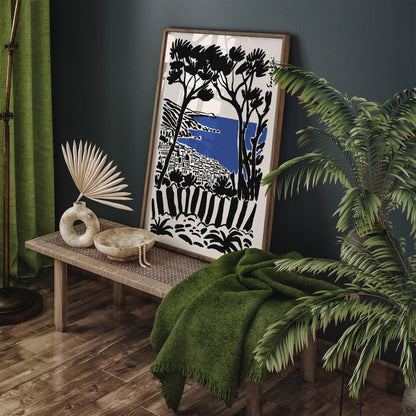 Santorini Landscape Travel Poster