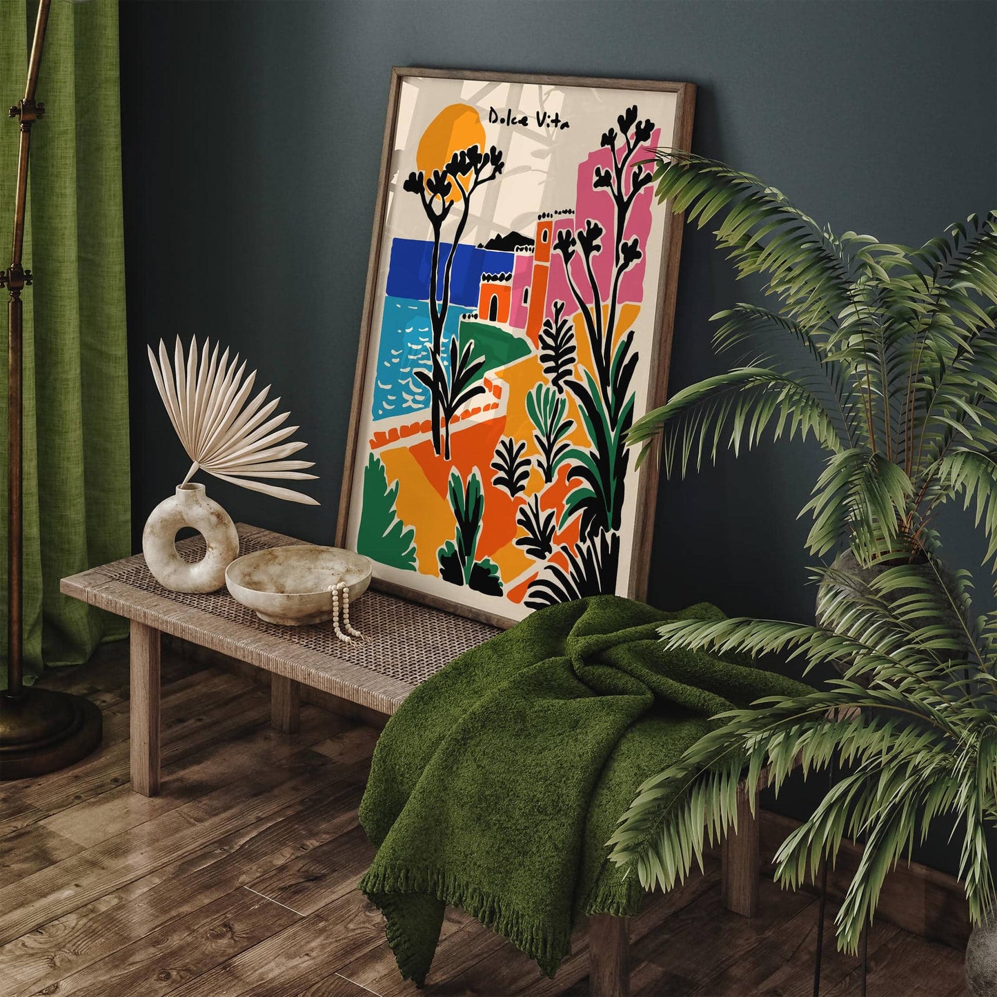 Dolce Vita Italian Colorful Travel Cityscape Poster