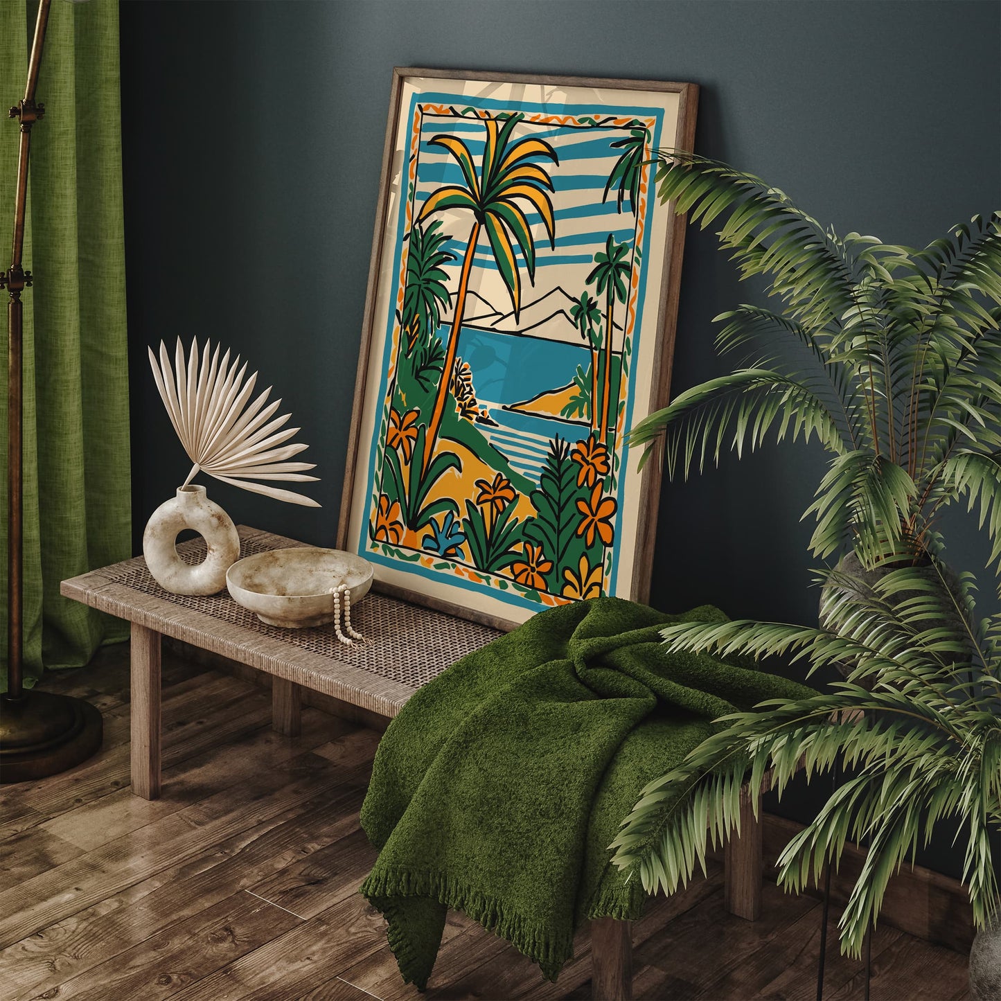 Tropical Colorful Scenic Wall Art Print